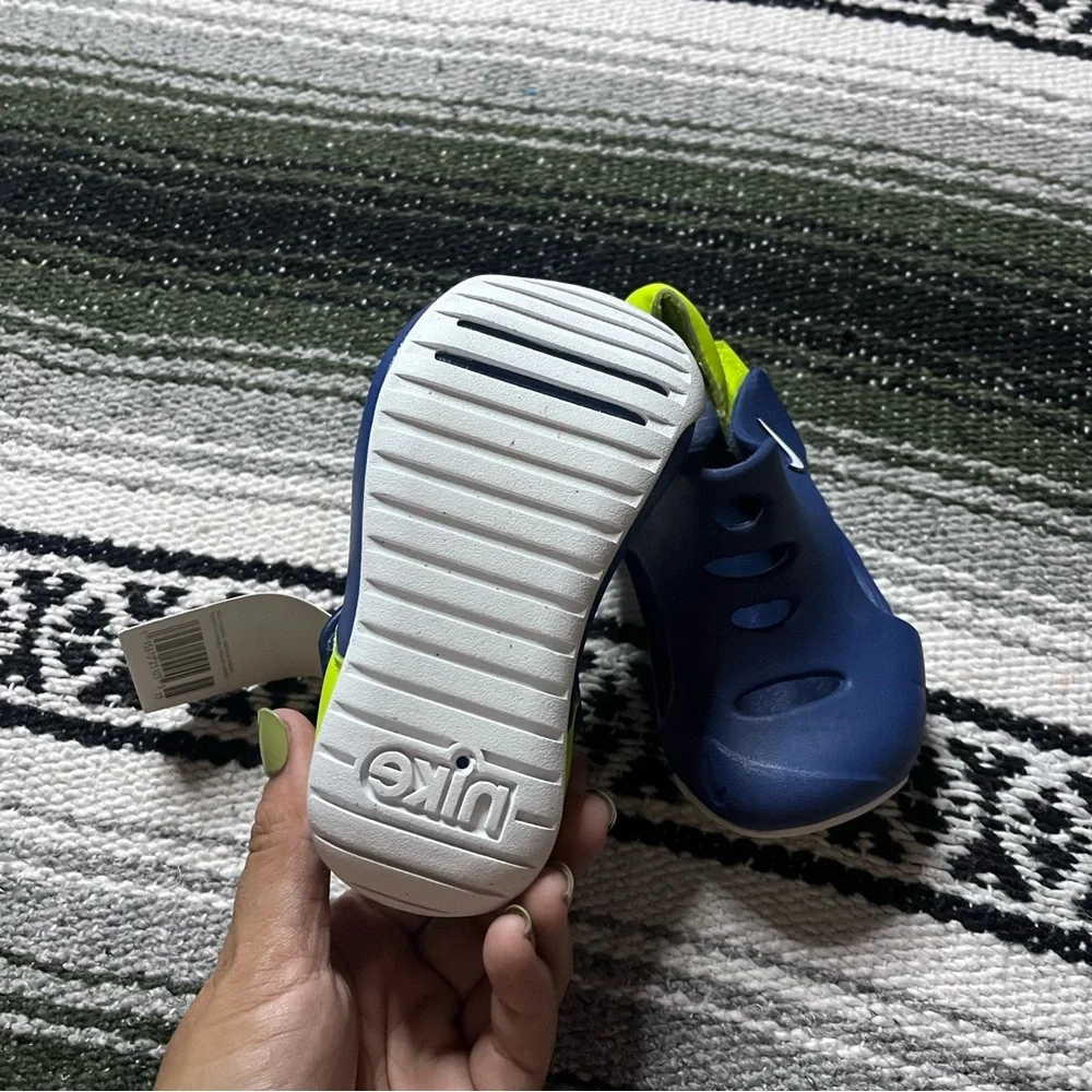 New Nike Sunray Protect 3 Blue Green Toddler Sandals